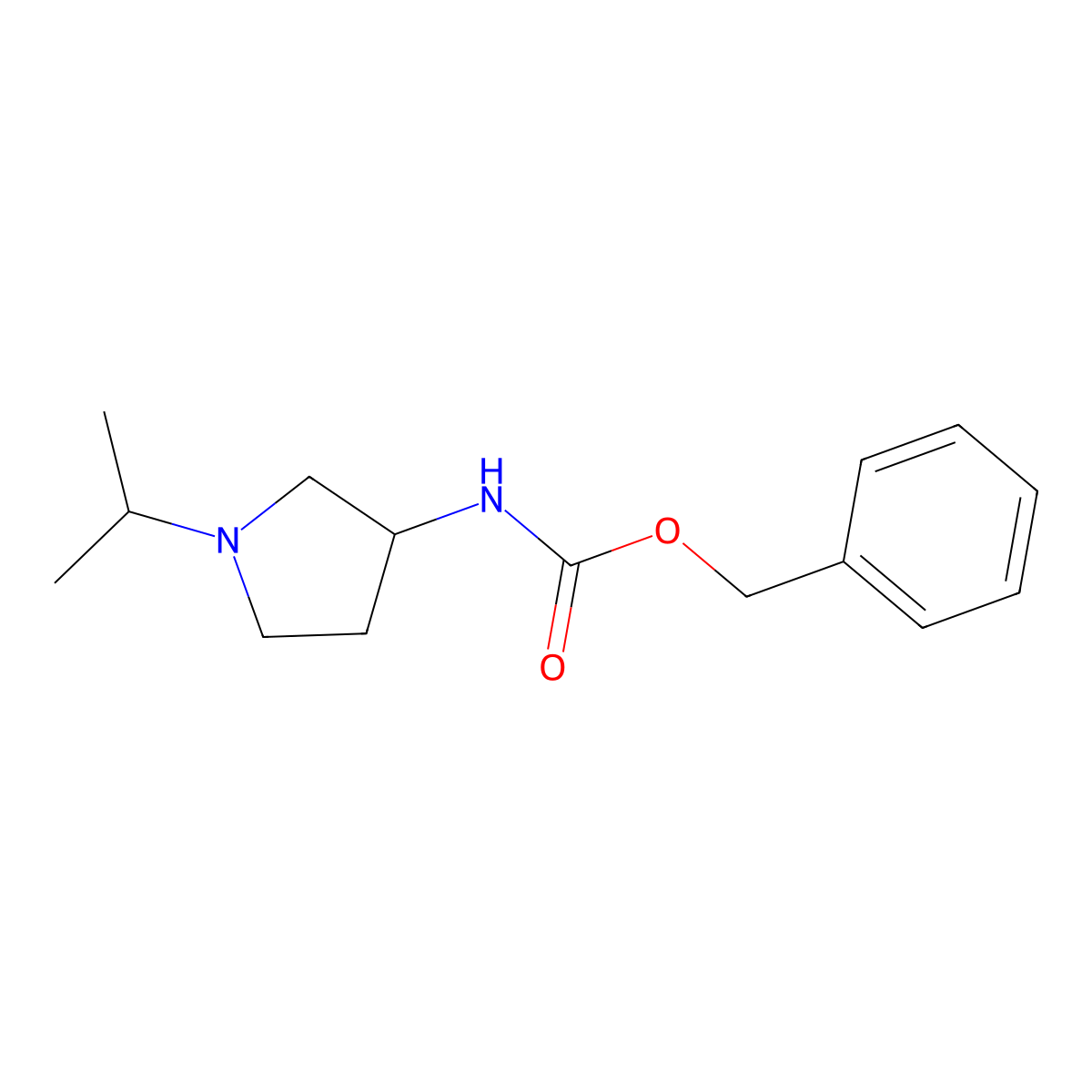 Benzyl N-[(3S)-1-(propan-2-yl)pyrrolidin-3-yl]carbamate molecular structure, CAS 2007924-91-4