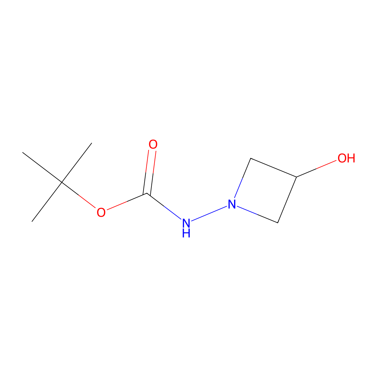 N-(3-Hydroxyazetidin-1-yl)(tert-butoxy)formamide molecular structure, CAS 2007924-99-2