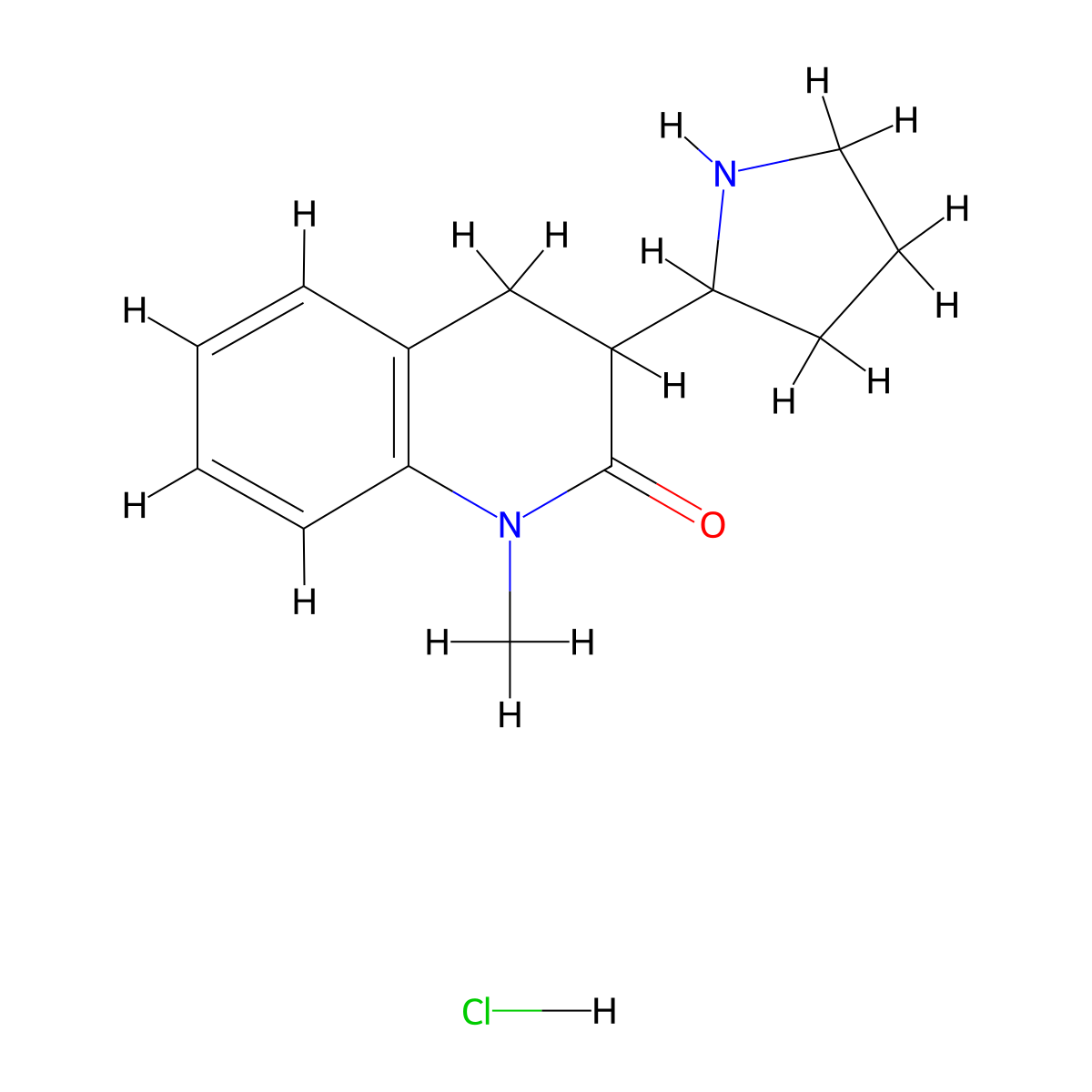 1-Methyl-3-(pyrrolidin-2-YL)-3,4-dihydroquinolin-2(1H)-one hcl molecular structure, CAS 2007925-12-2
