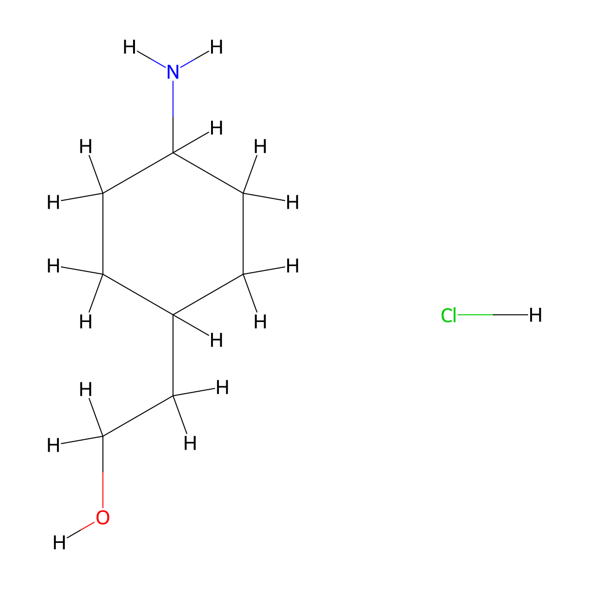 trans 2-(4-Aminocyclohexyl)ethanol hydrochloride molecular structure, CAS 2007925-20-2