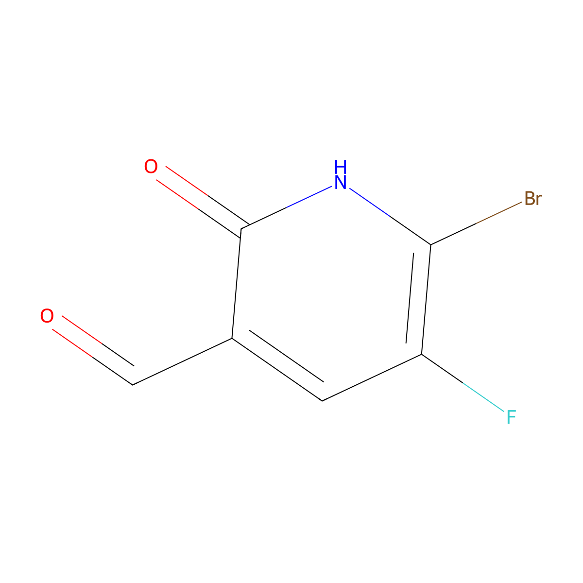 6-Bromo-5-fluoro-2-hydroxynicotinaldehyde molecular structure, CAS 2007925-24-6