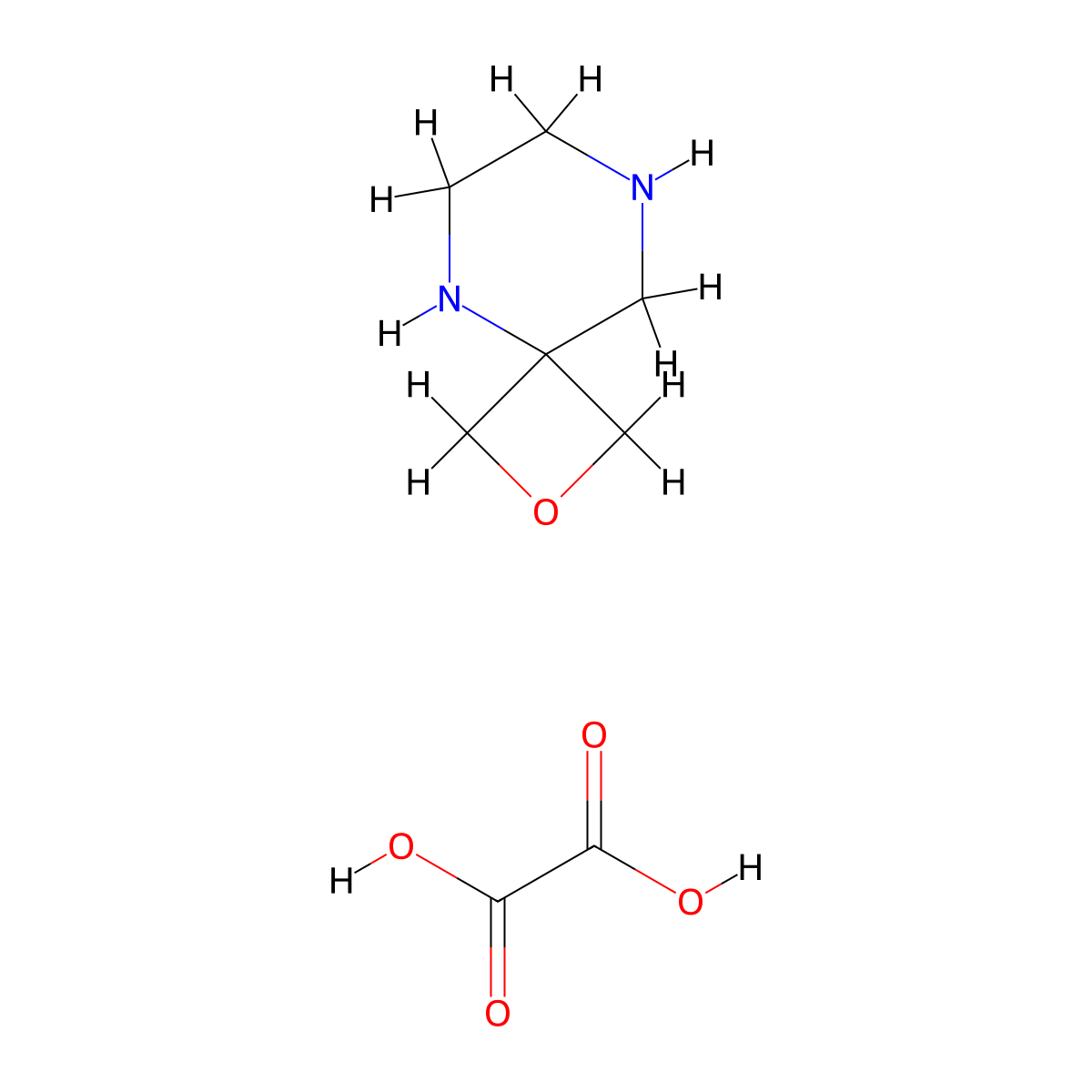 2-Oxa-5,8-diazaspiro[3.5]nonane oxalate molecular structure, CAS 2007925-32-6