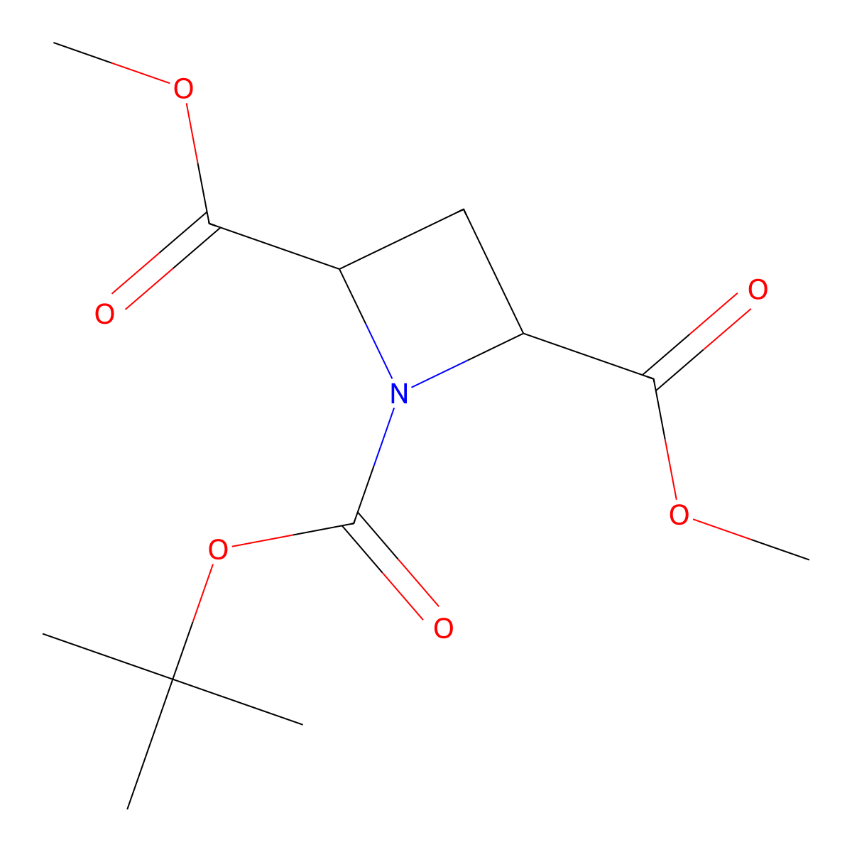 cis-1-tert-Butyl 2,4-dimethyl azetidine-1,2,4-tricarboxylate molecular structure, CAS 2007925-34-8
