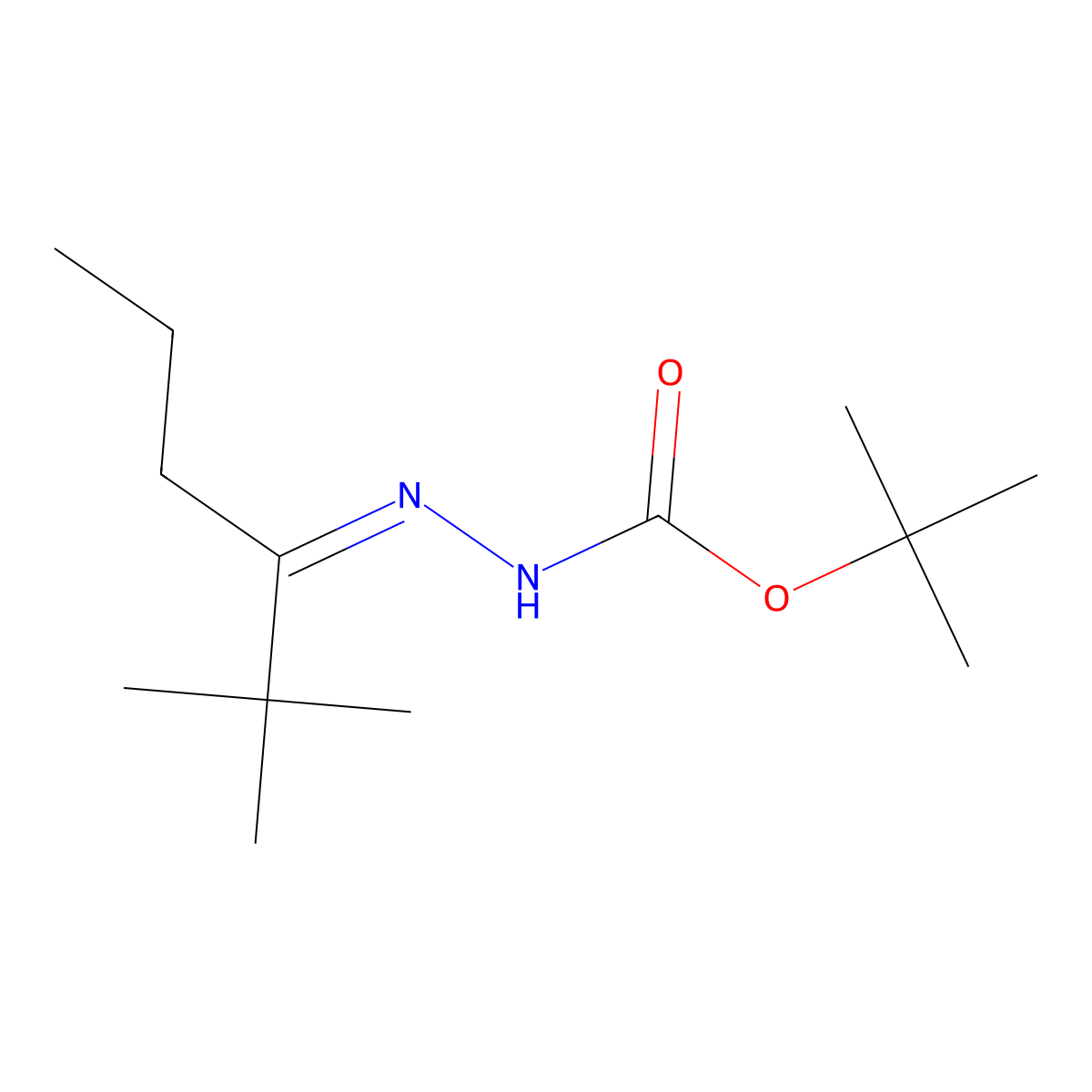(Z)-tert-Butyl 2-(2,2-dimethylhexan-3-ylidene)hydrazinecarboxylate molecular structure, CAS 2007931-00-0