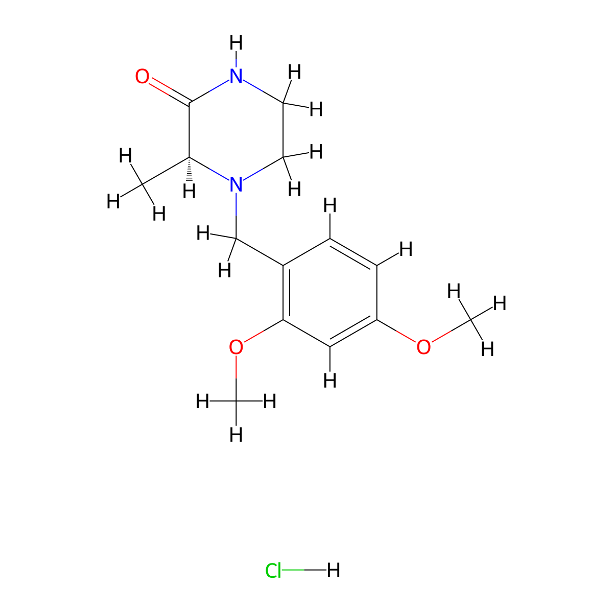 (S)-4-(2,4-Dimethoxybenzyl)-3-methylpiperazin-2-one hydrochloride molecular structure, CAS 2007940-85-2
