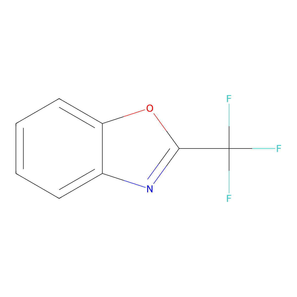 2-(Trifluoromethyl)-1,3-benzoxazole molecular structure, CAS 2008-04-0