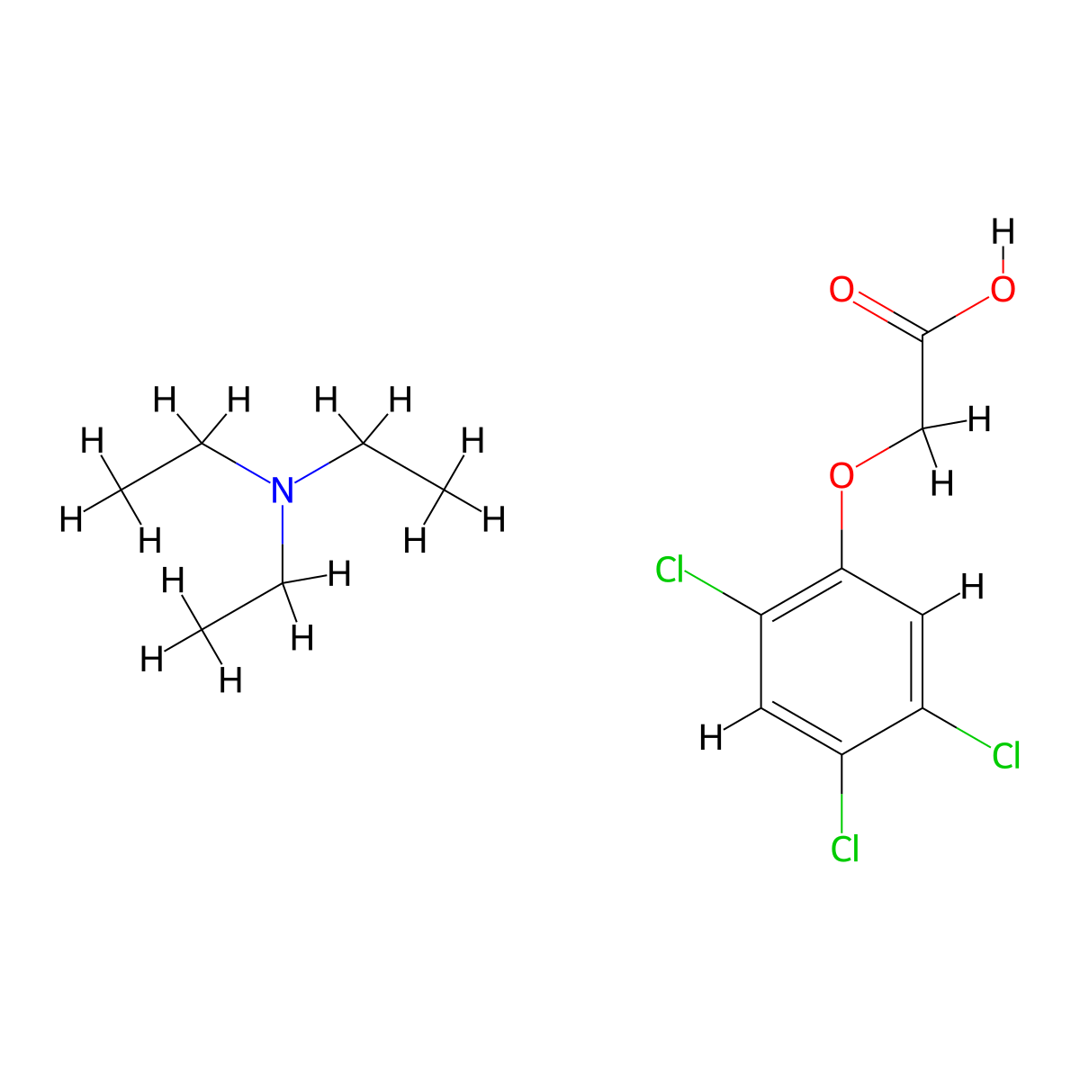 2,4,5-T-Triethylammonium molecular structure, CAS 2008-46-0