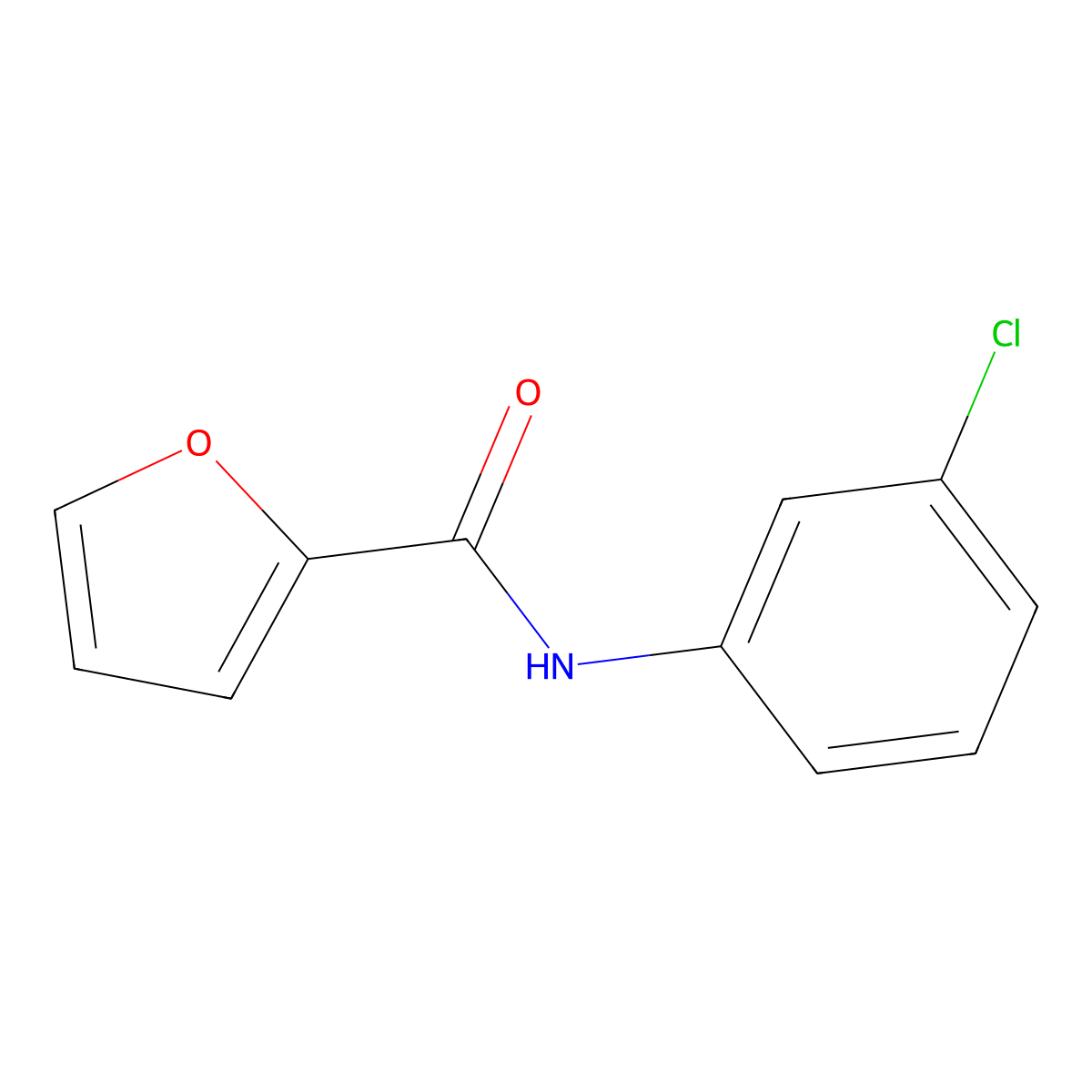 N-(3-chlorophenyl)furan-2-carboxamide molecular structure, CAS 2008-49-3