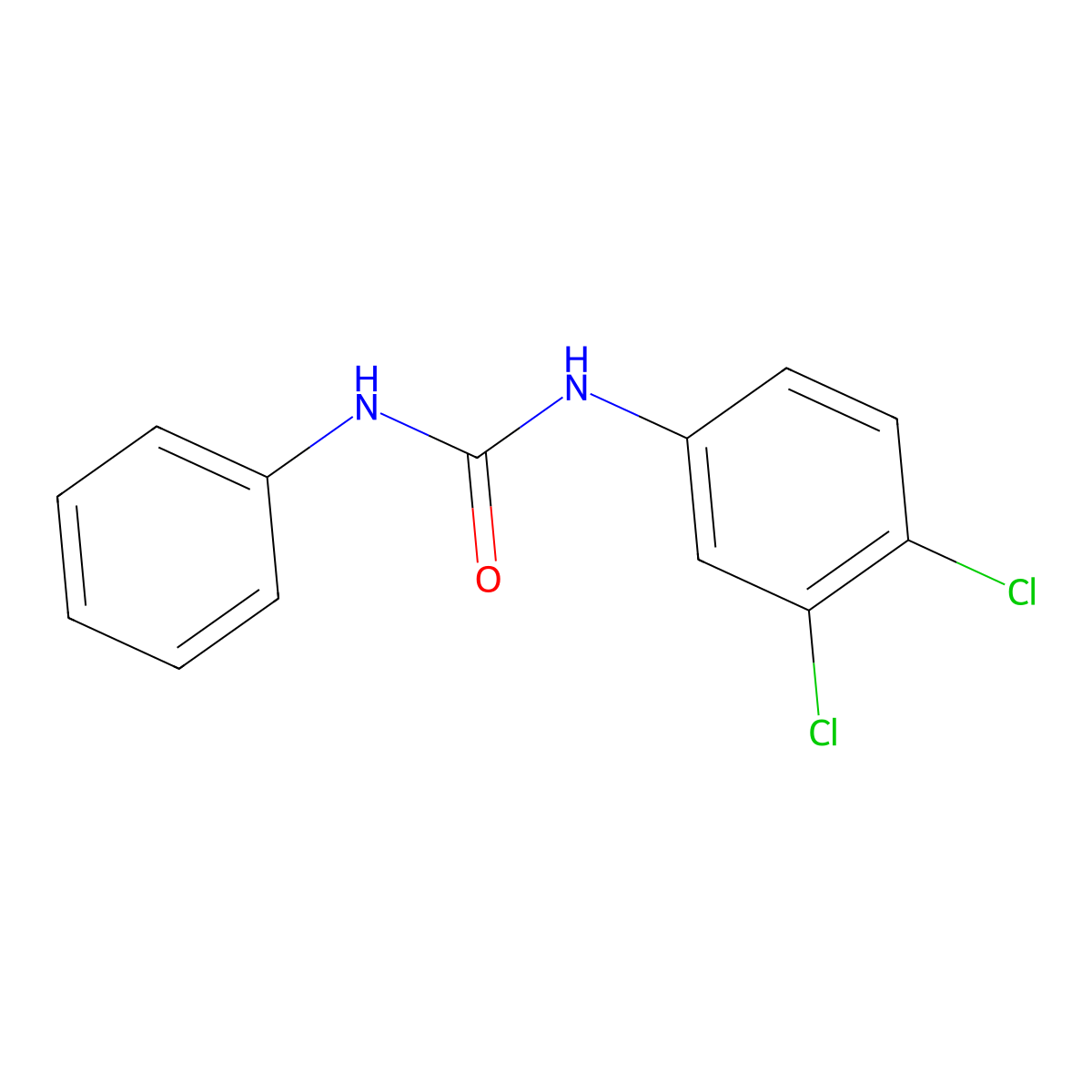 1-(3,4-Dichlorophenyl)-3-phenylurea molecular structure, CAS 2008-73-3