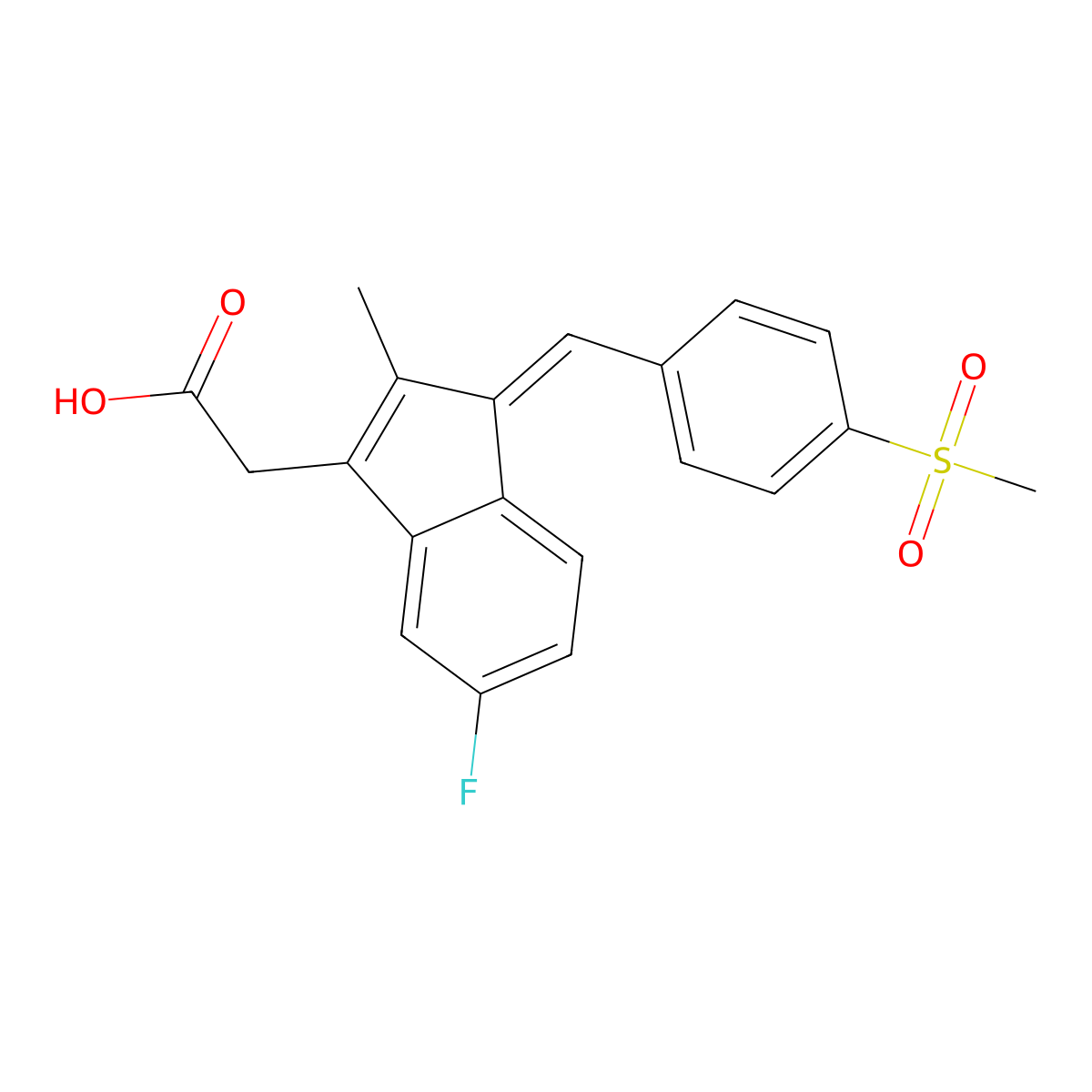 Sulindac Sulfone molecular structure, CAS 200803-37-8