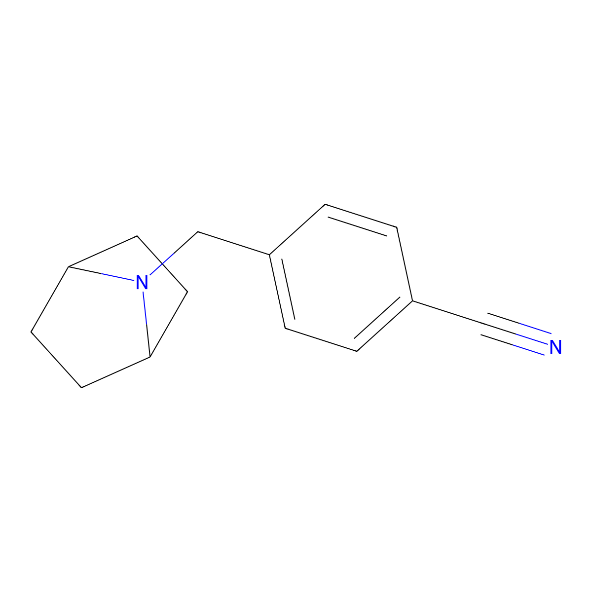 4-({7-Azabicyclo[2.2.1]heptan-7-yl}methyl)benzonitrile molecular structure, CAS 2008043-54-5