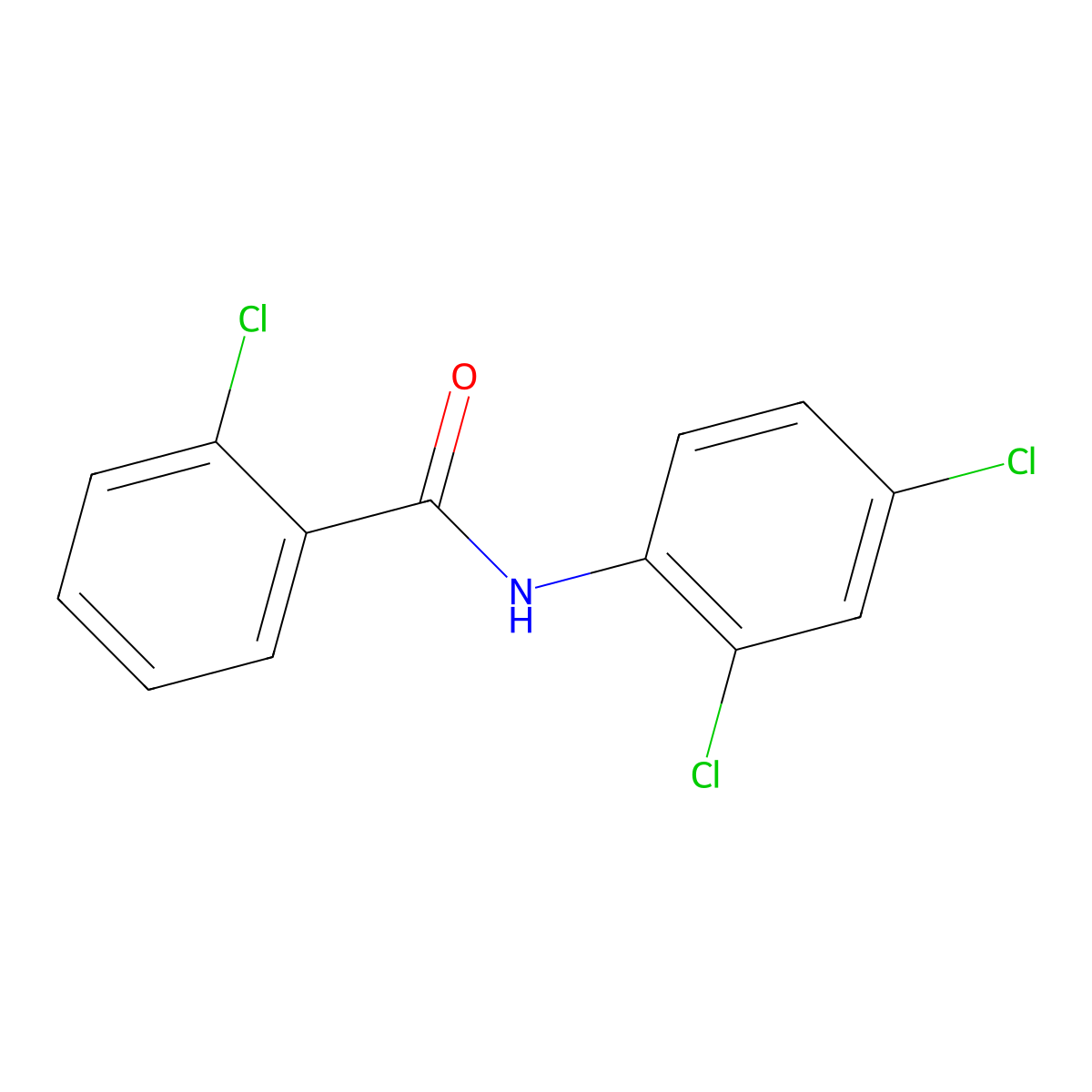 2,2',4'-Trichlorobenzanilide molecular structure, CAS 200807-44-9