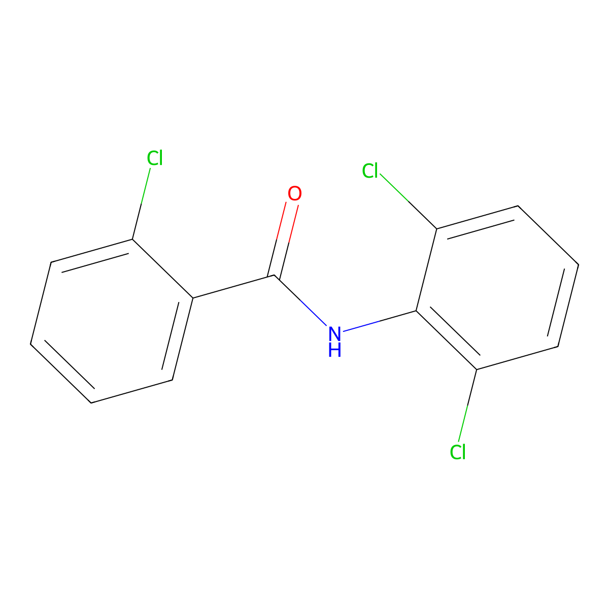 2-chloro-N-(2,6-dichlorophenyl)benzamide molecular structure, CAS 200807-45-0