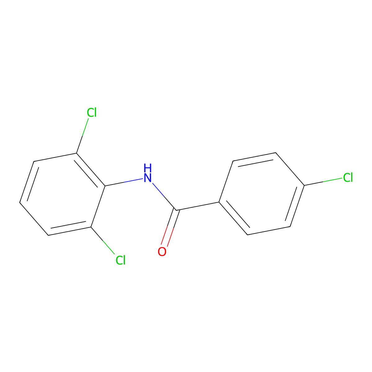 4-chloro-N-(2,6-dichlorophenyl)benzamide molecular structure, CAS 200807-46-1