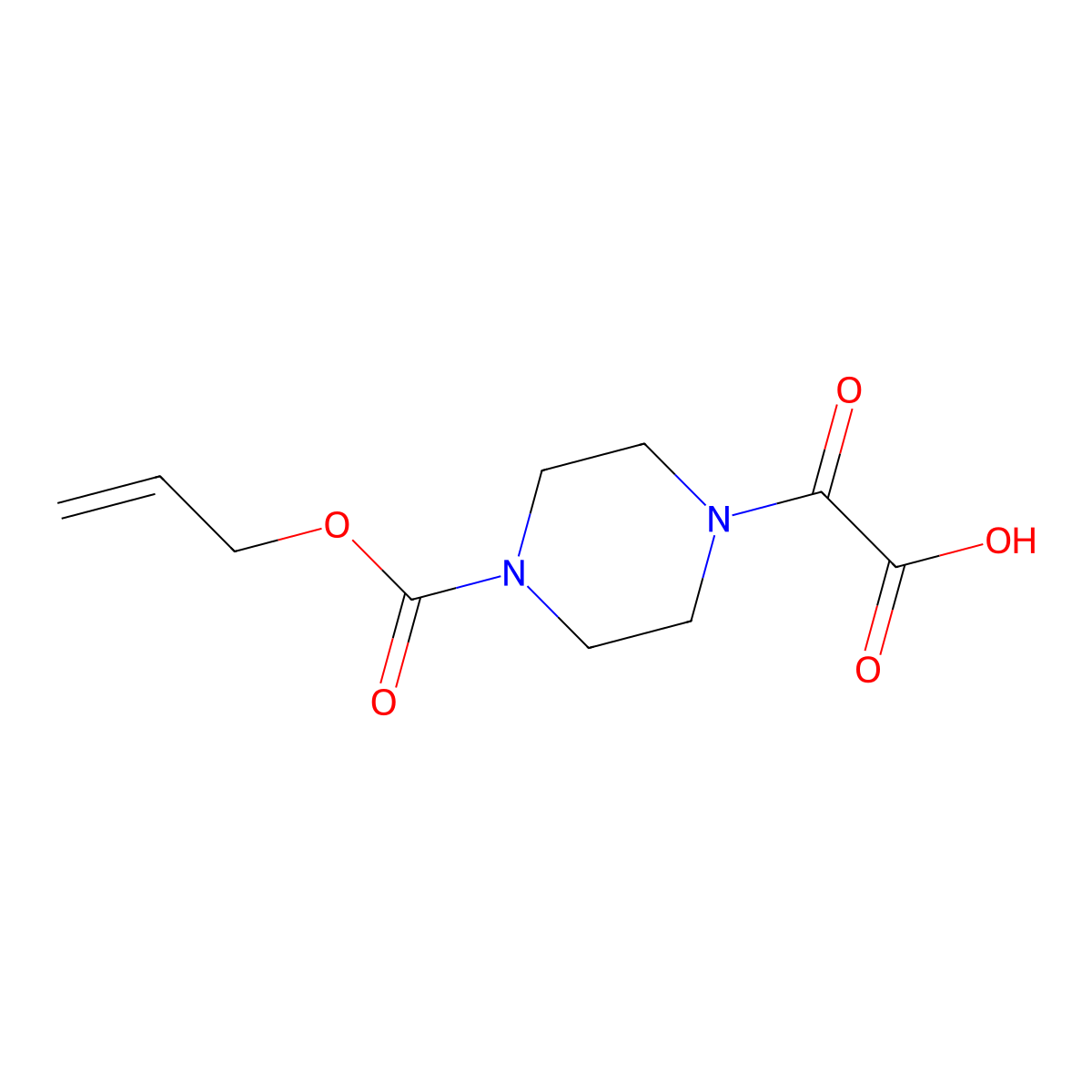 2-Oxo-2-{4-[(prop-2-en-1-yloxy)carbonyl]piperazin-1-yl}acetic acid molecular structure, CAS 2008104-89-8