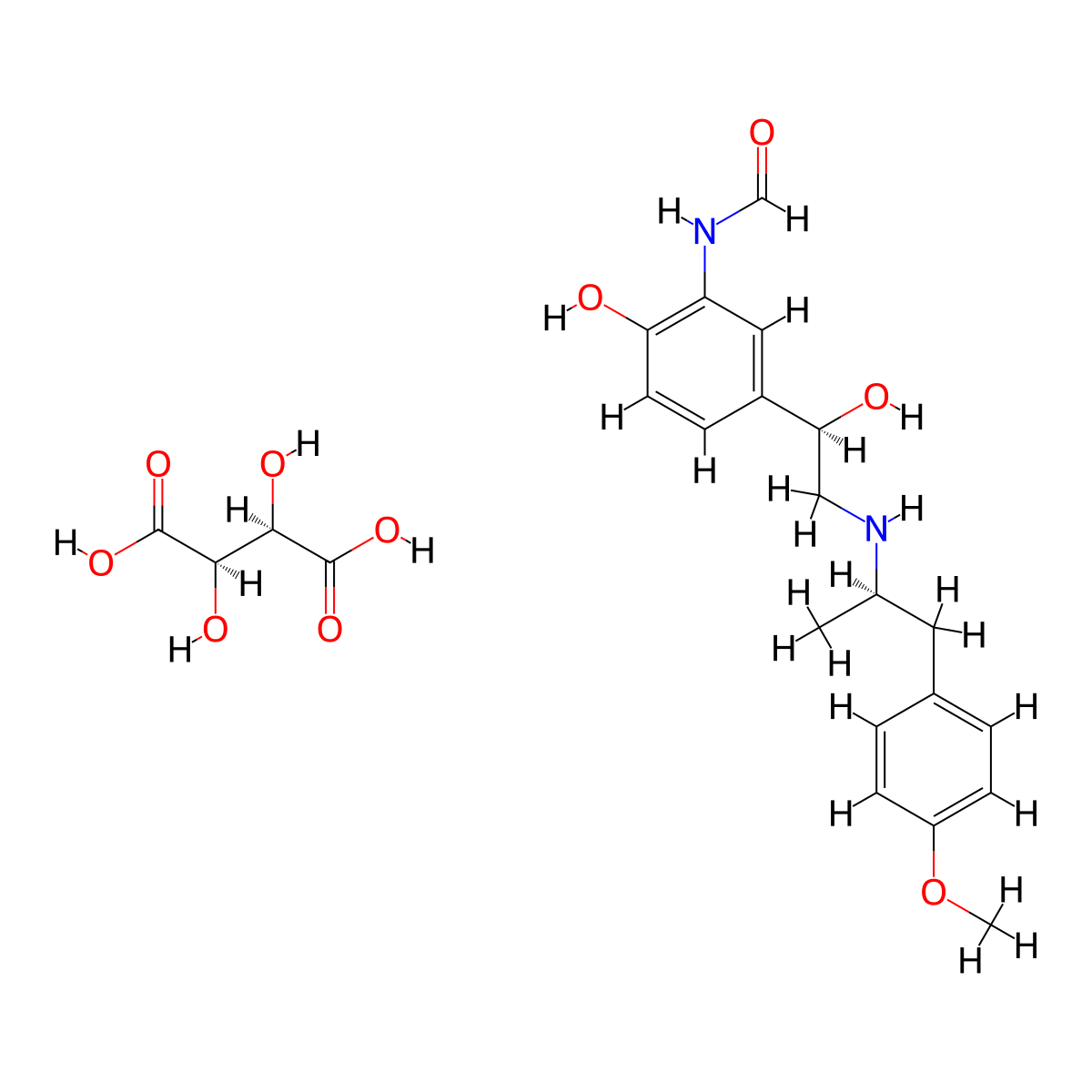 Arformoterol Tartrate molecular structure, CAS 200815-49-2