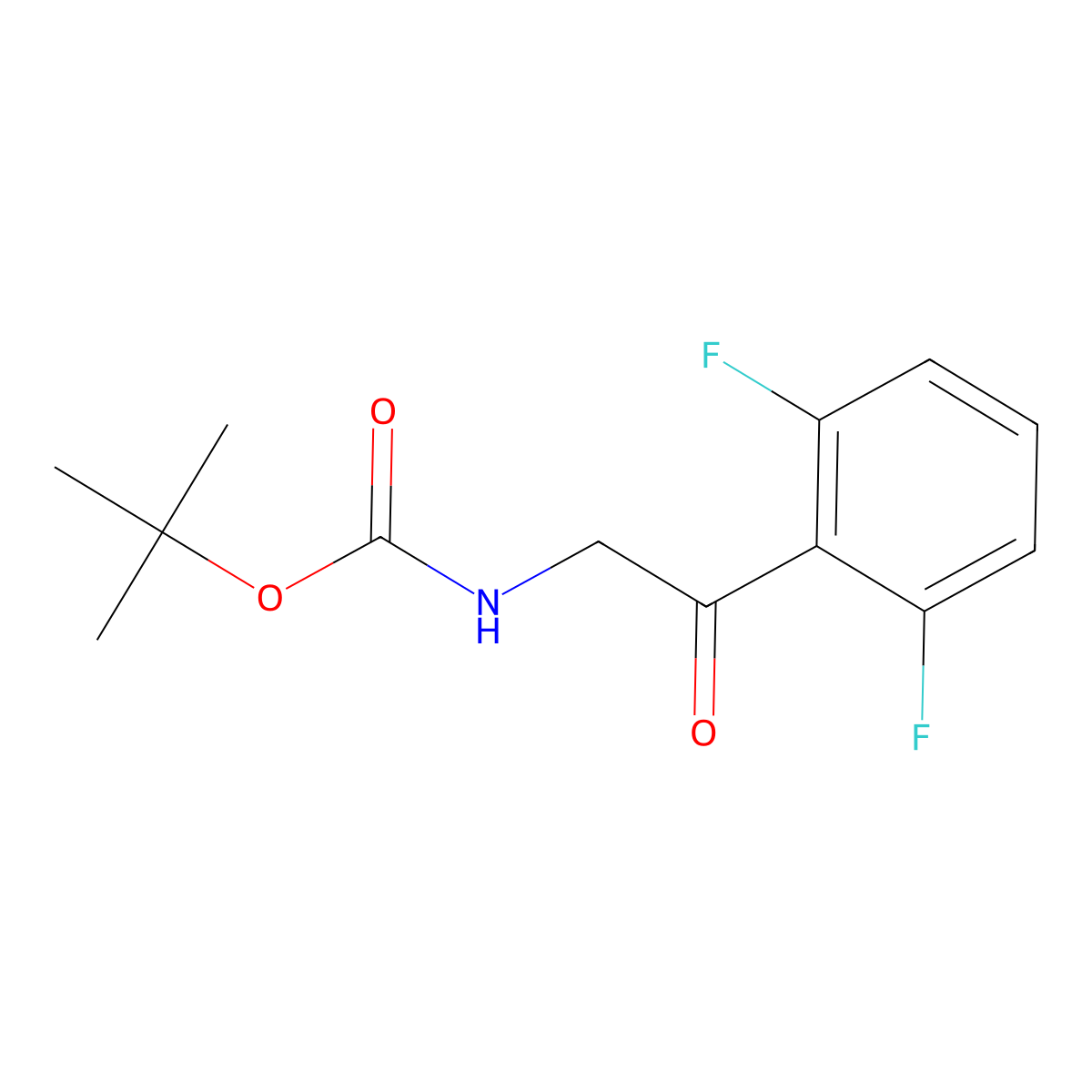 tert-butyl N-[2-(2,6-difluorophenyl)-2-oxoethyl]carbamate molecular structure, CAS 2008161-72-4
