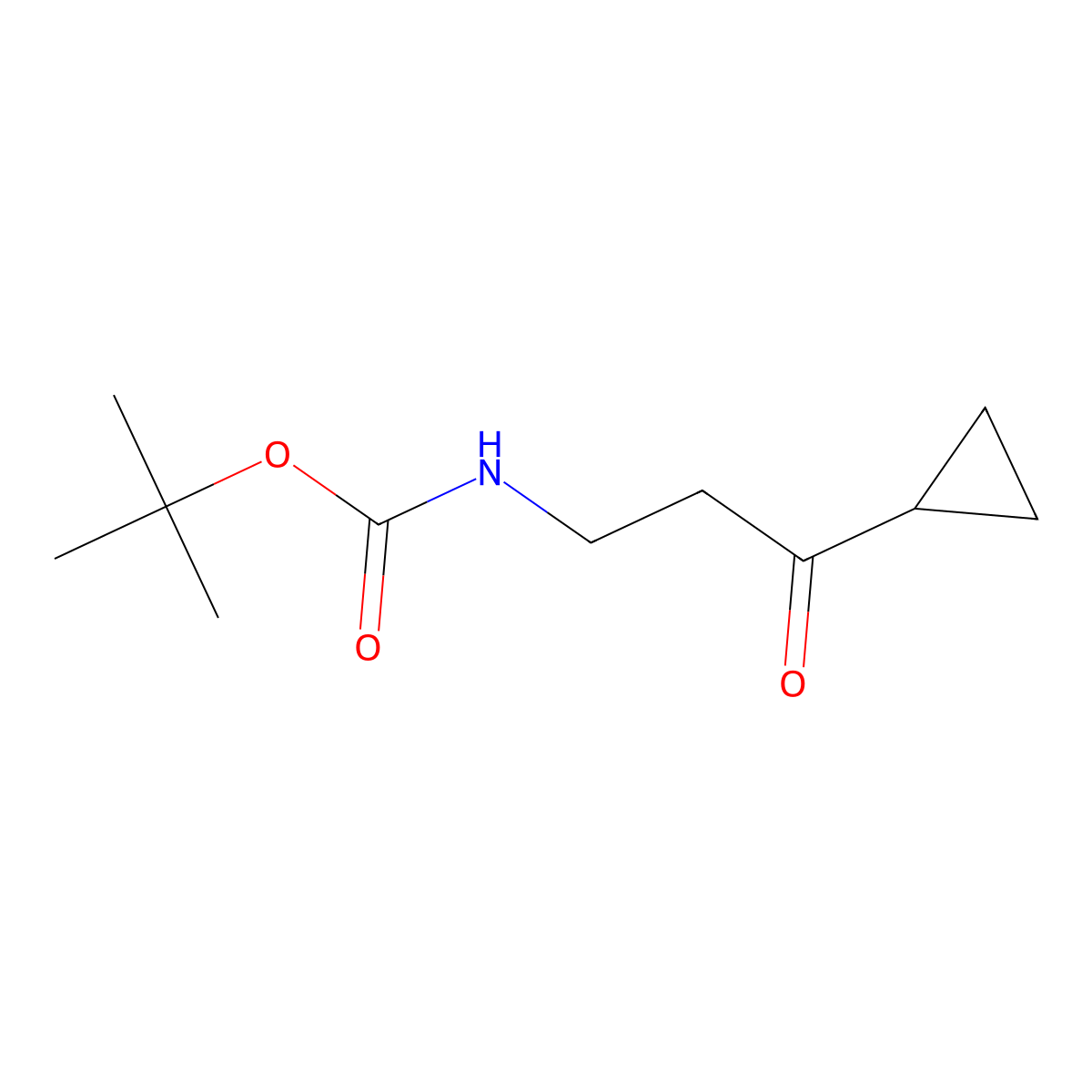 tert-butylN-(3-cyclopropyl-3-oxopropyl)carbamate molecular structure, CAS 2008246-99-7