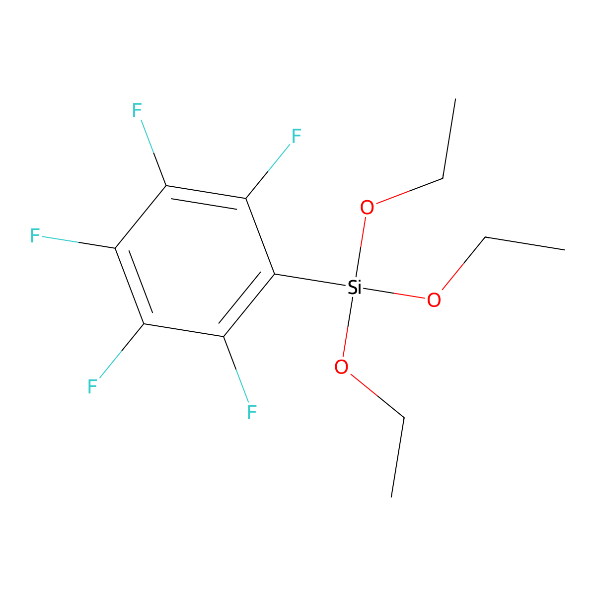 (Triethoxysilyl)pentafluorobenzene molecular structure, CAS 20083-34-5