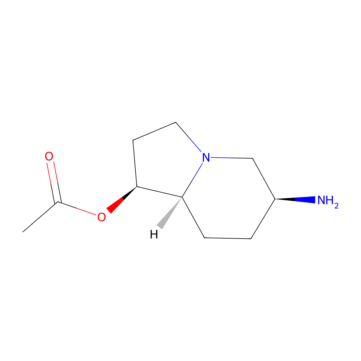 Slaframine molecular structure, CAS 20084-93-9