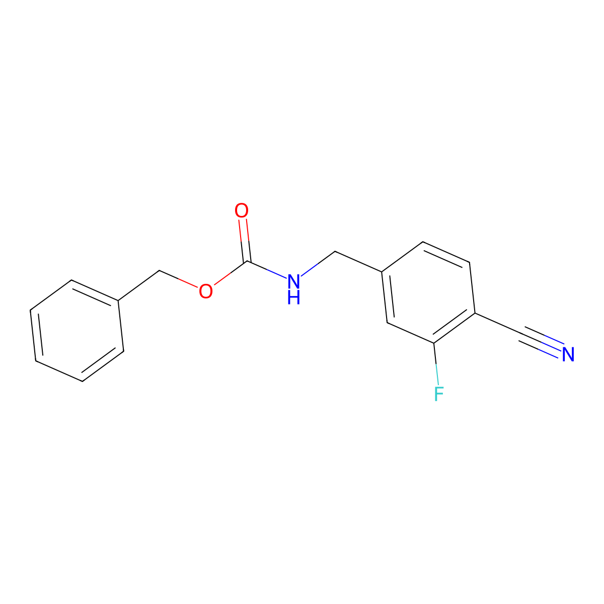 benzyl N-[(4-cyano-3-fluorophenyl)methyl]carbamate molecular structure, CAS 2008436-20-0