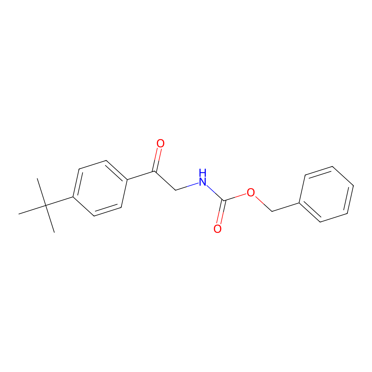 benzyl N-[2-(4-tert-butylphenyl)-2-oxoethyl]carbamate molecular structure, CAS 2008514-57-4