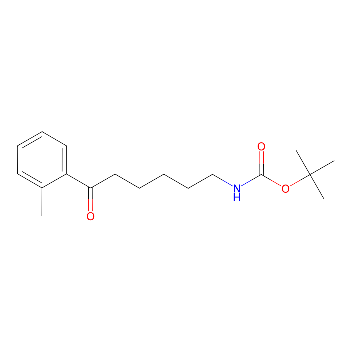 tert-Butyl N-[6-(2-methylphenyl)-6-oxohexyl]carbamate molecular structure, CAS 2008621-61-0