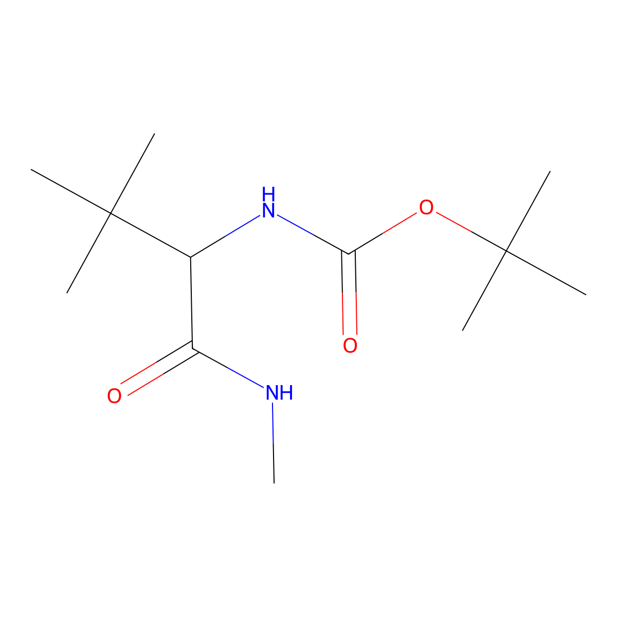 (S)-Tert-Butyl (3,3-dimethyl-1-(methylamino)-1-oxobutan-2-yl)carbamate molecular structure, CAS 200865-04-9