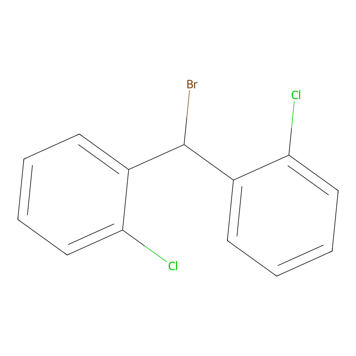 Bis(2-chlorophenyl)-bromomethane molecular structure, CAS 200868-49-1