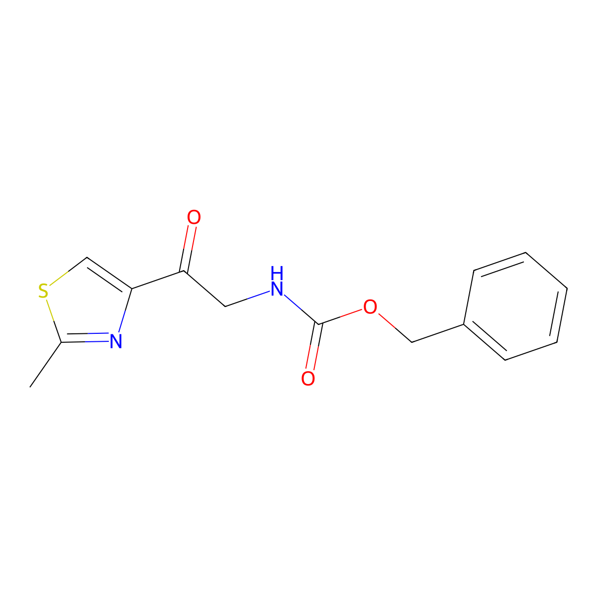 benzyl N-[2-(2-methyl-1,3-thiazol-4-yl)-2-oxoethyl]carbamate molecular structure, CAS 2008700-87-4