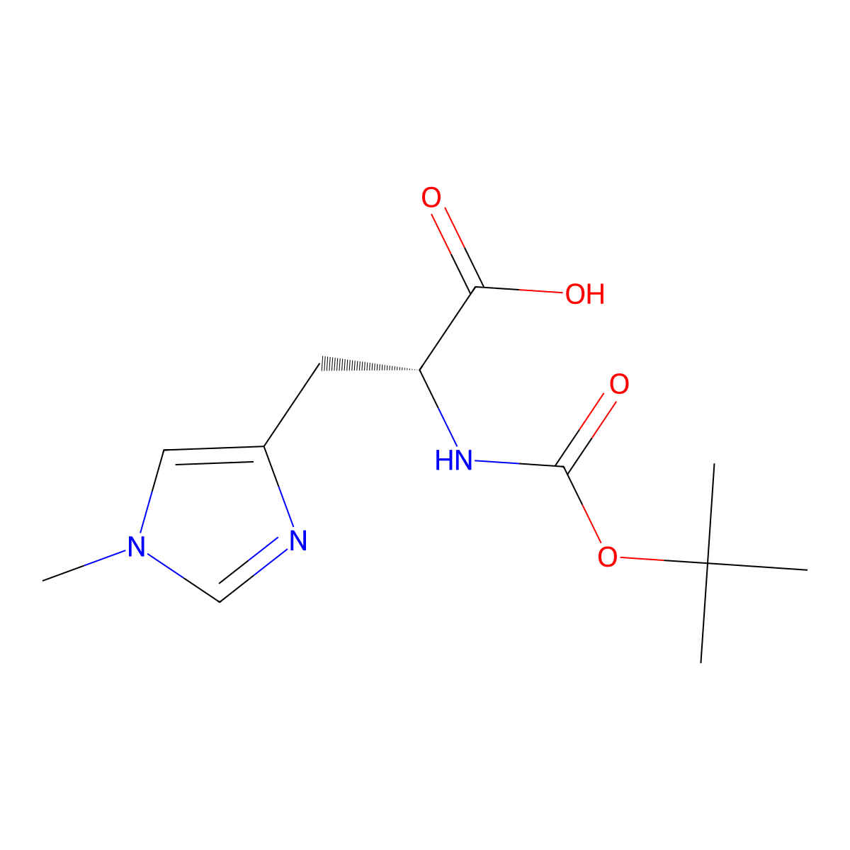 Boc-D-his(1-ME)-OH molecular structure, CAS 200871-52-9