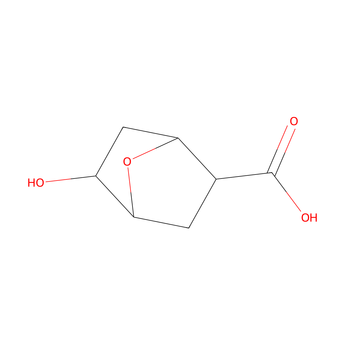 rac-(1R,2R,4R,5S)-5-Hydroxy-7-oxabicyclo[2.2.1]heptane-2-carboxylic acid molecular structure, CAS 2008714-63-2