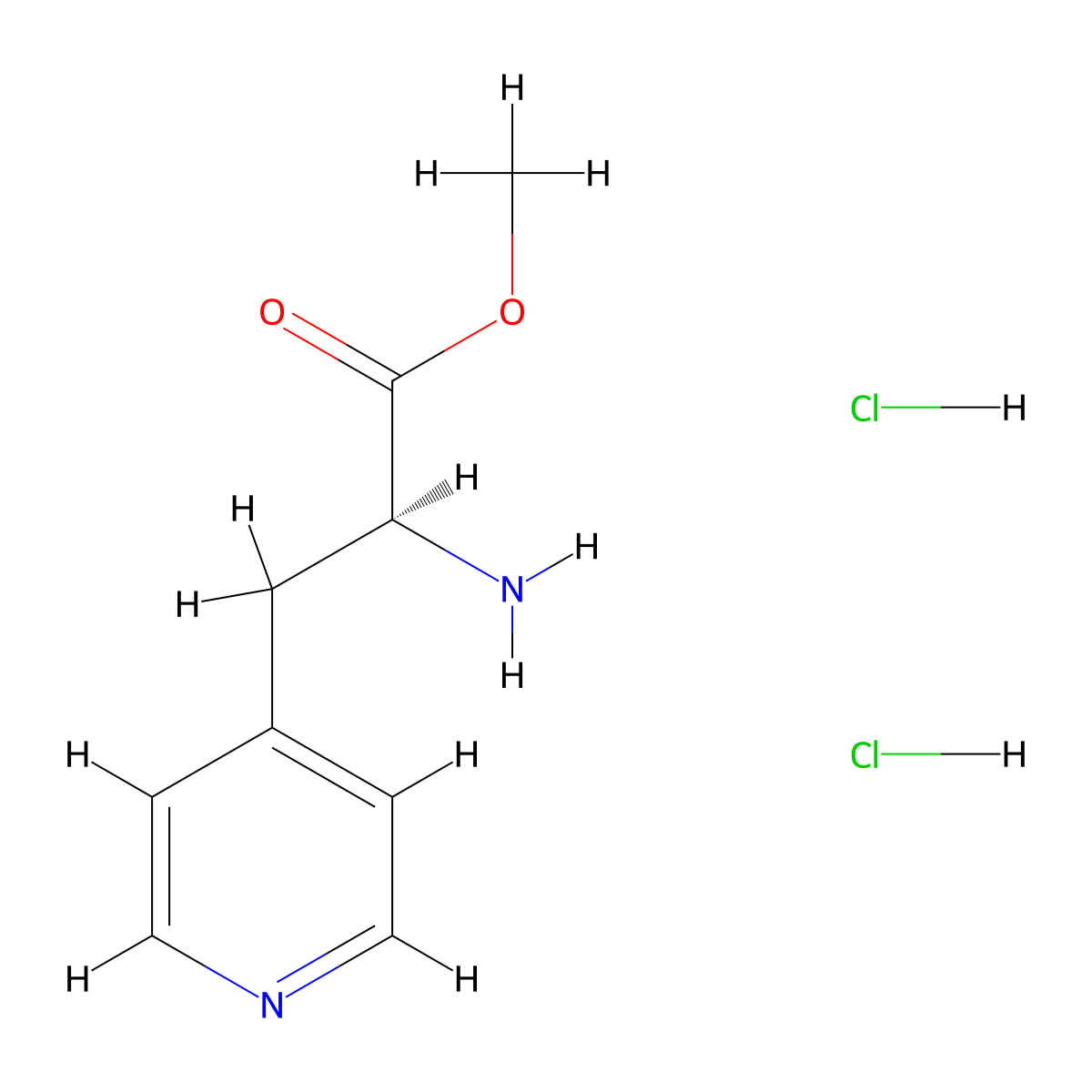 3-(4-Pyridyl)alanine methyl ester dihydrochloride molecular structure, CAS 200872-45-3