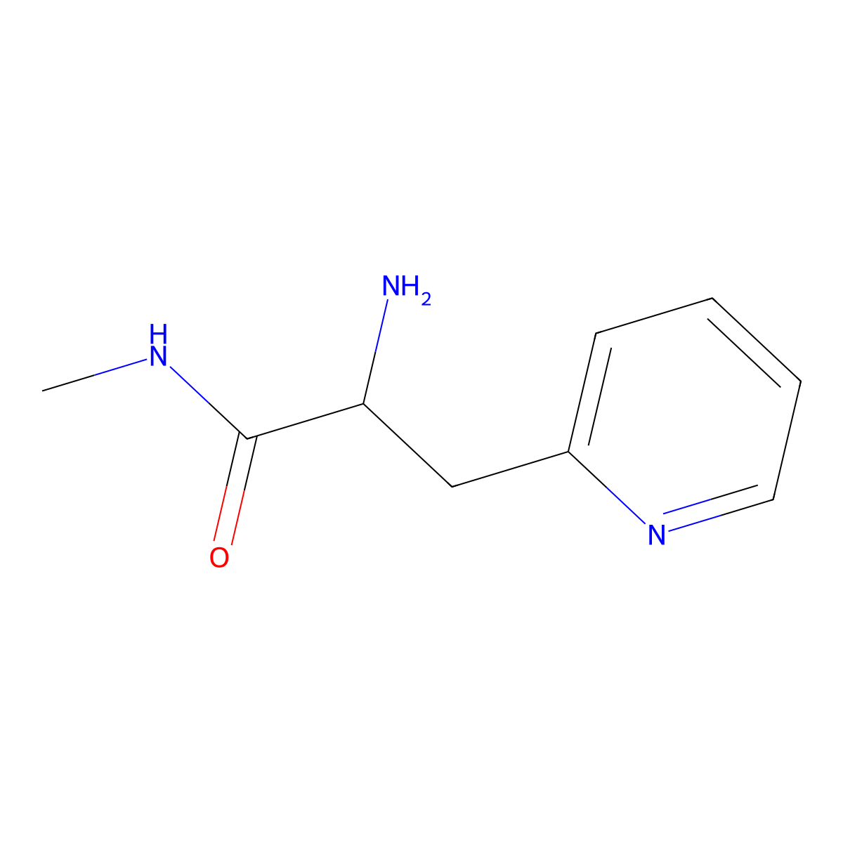 (2S)-2-amino-N-methyl-3-(pyridin-2-yl)propanamide molecular structure, CAS 200872-83-9