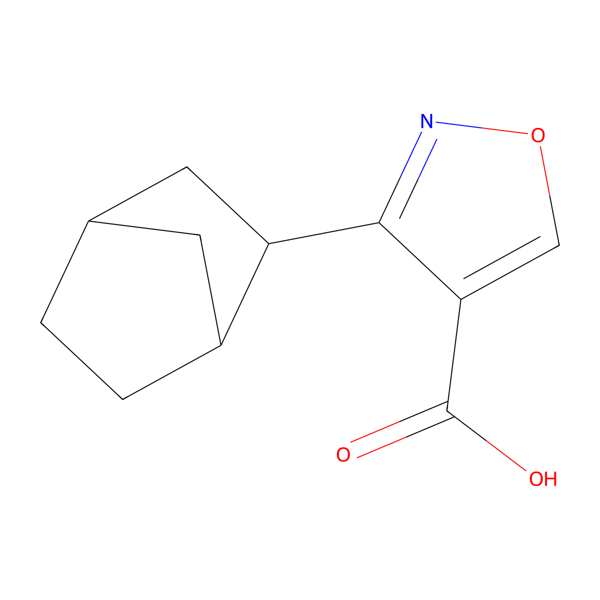 3-{Bicyclo[2.2.1]heptan-2-yl}-1,2-oxazole-4-carboxylic acid molecular structure, CAS 2008736-49-8