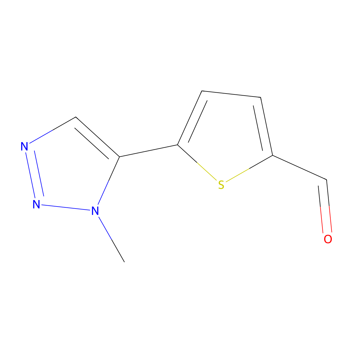5-(1-methyl-1H-1,2,3-triazol-5-yl)thiophene-2-carbaldehyde molecular structure, CAS 2008736-93-2