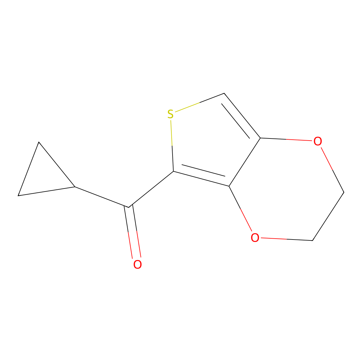 Cyclopropyl(2,3-dihydrothieno[3,4-b]-1,4-dioxin-5-yl)methanone molecular structure, CAS 2008747-74-6