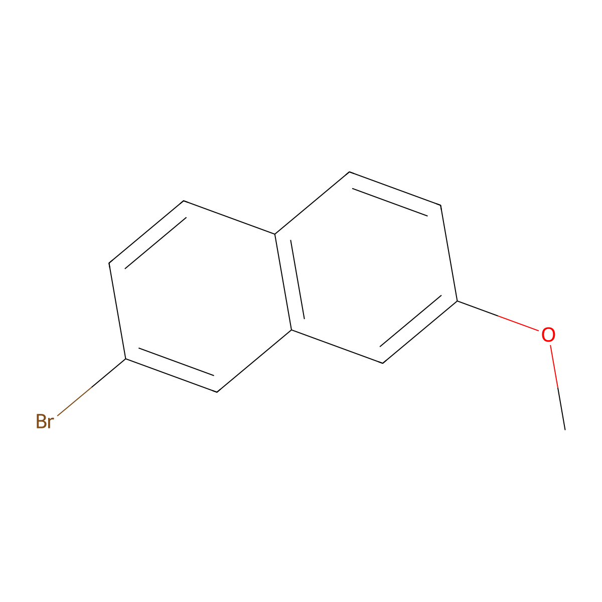 2-Bromo-7-methoxynaphthalene molecular structure, CAS 200875-36-1
