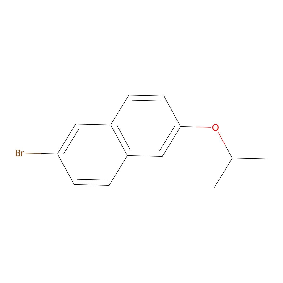 2-Bromo-6-isopropoxynaphthalene molecular structure, CAS 200875-37-2