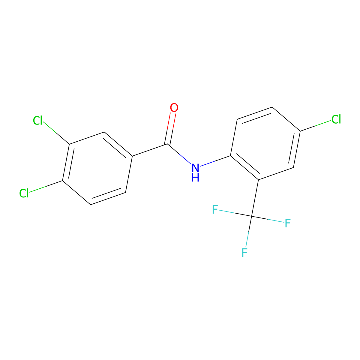 3,4-dichloro-N-[4-chloro-2-(trifluoromethyl)phenyl]benzamide molecular structure, CAS 200876-44-4