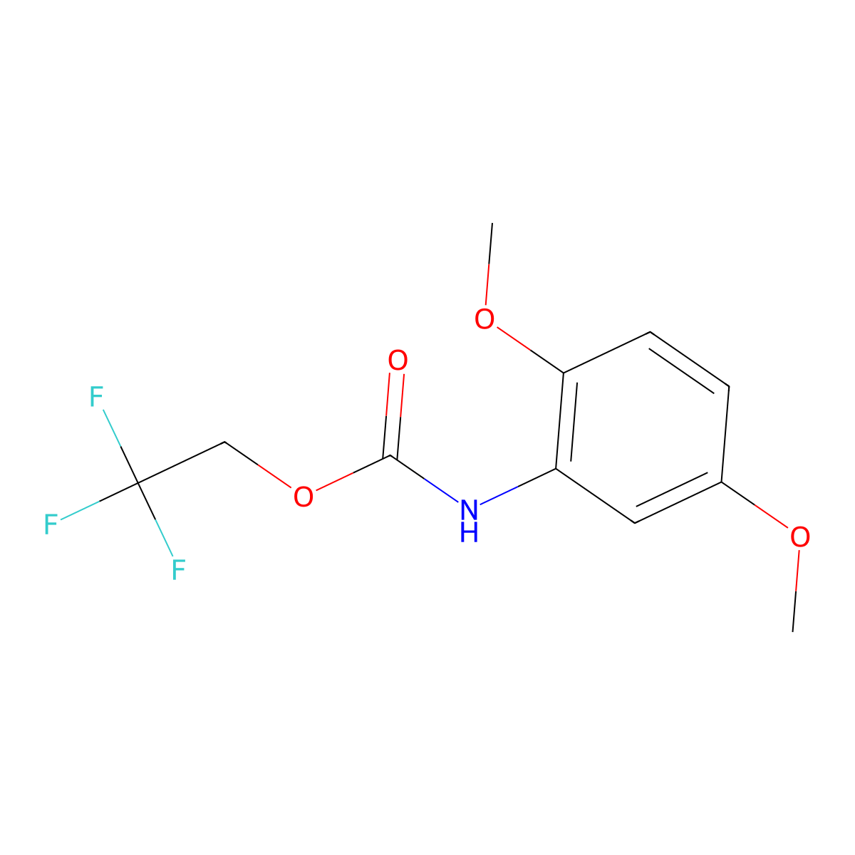 2,2,2-trifluoroethyl N-(2,5-dimethoxyphenyl)carbamate molecular structure, CAS 200876-82-0