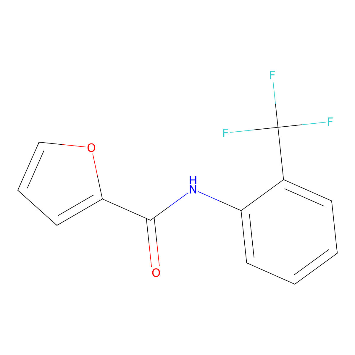 N-[2-(trifluoromethyl)phenyl]furan-2-carboxamide molecular structure, CAS 200876-91-1