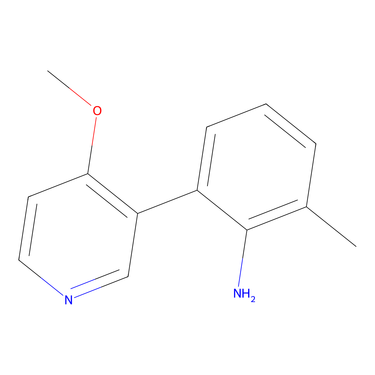 2-(4-Methoxy-3-pyridinyl)-6-methylbenzenamine molecular structure, CAS 2008786-64-7