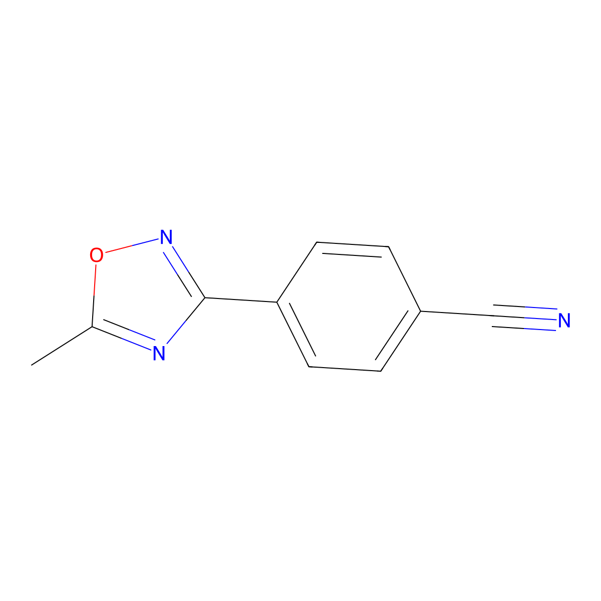 4-(5-Methyl-1,2,4-oxadiazol-3-yl)benzonitrile molecular structure, CAS 200880-45-1