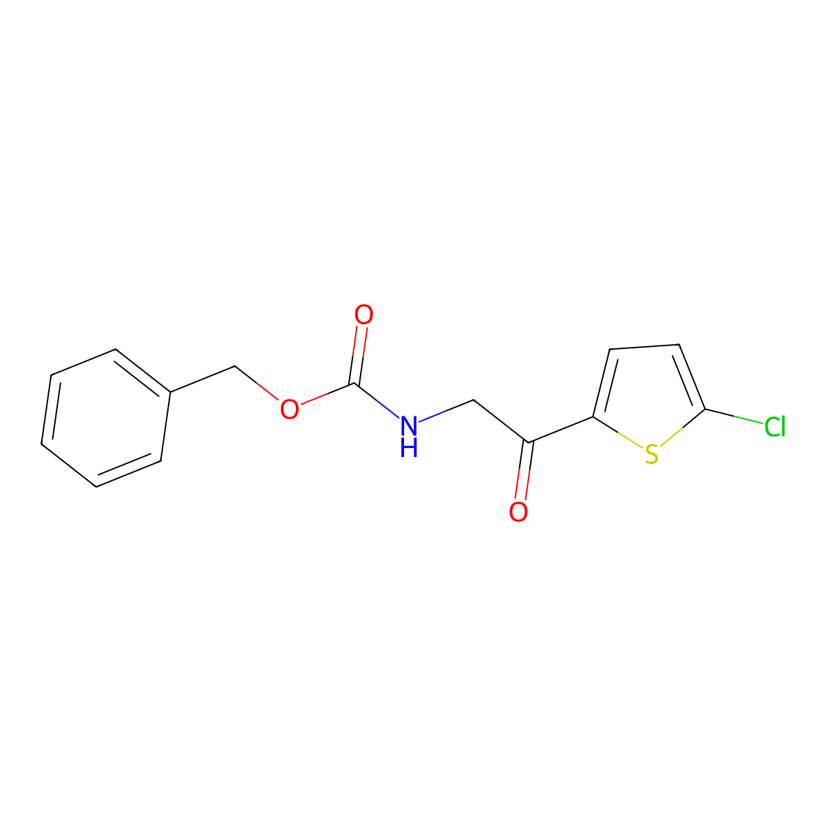 benzyl N-[2-(5-chlorothiophen-2-yl)-2-oxoethyl]carbamate molecular structure, CAS 2008842-15-5