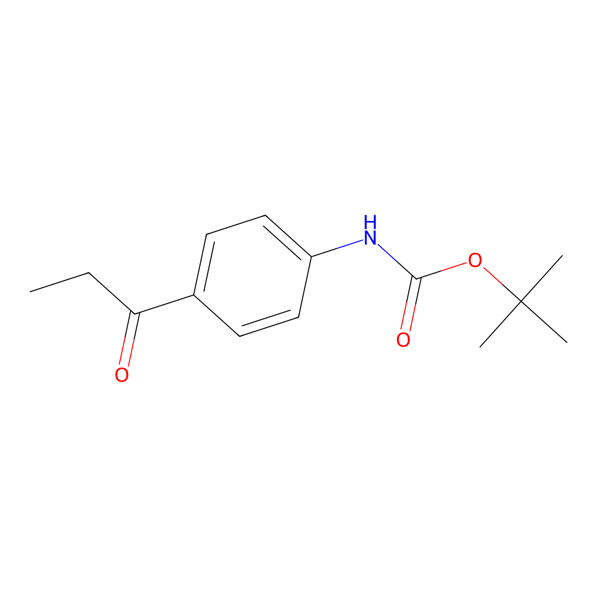 tert-butyl N-(4-propanoylphenyl)carbamate molecular structure, CAS 2008885-06-9