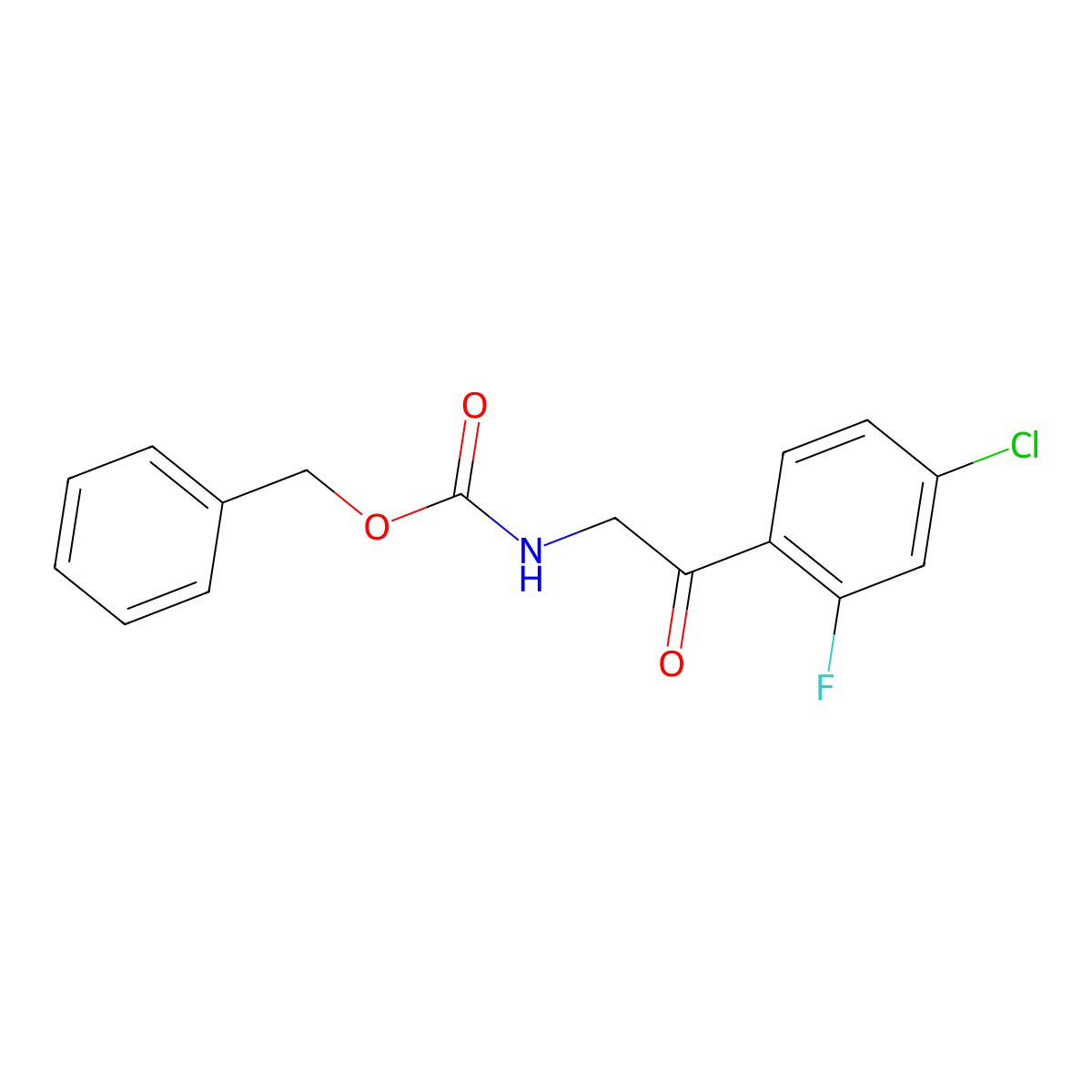 benzyl N-[2-(4-chloro-2-fluorophenyl)-2-oxoethyl]carbamate molecular structure, CAS 2008907-99-9