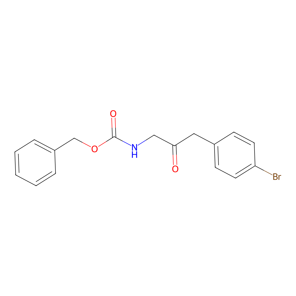 benzyl N-[3-(4-bromophenyl)-2-oxopropyl]carbamate molecular structure, CAS 2008908-26-5