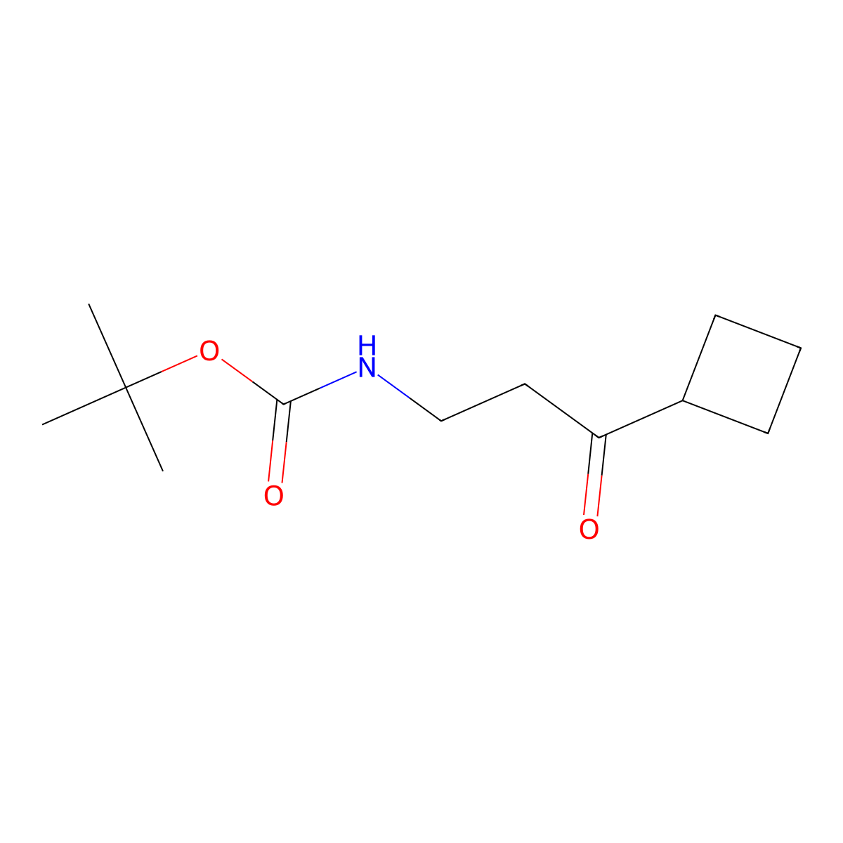 tert-butyl N-(3-cyclobutyl-3-oxopropyl)carbamate molecular structure, CAS 2008935-71-3