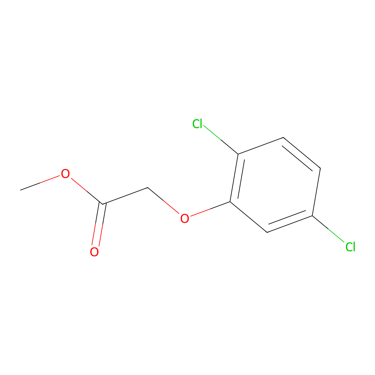 Methyl 2-(2,5-dichlorophenoxy)acetate molecular structure, CAS 2009-15-6